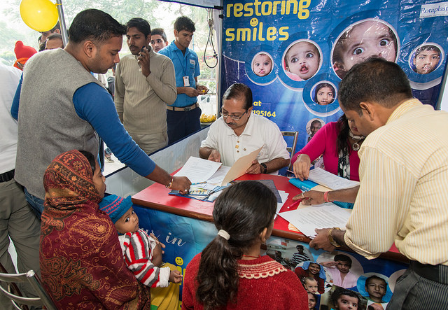 Local Rotarian, Rakesh Kumar, registers patients