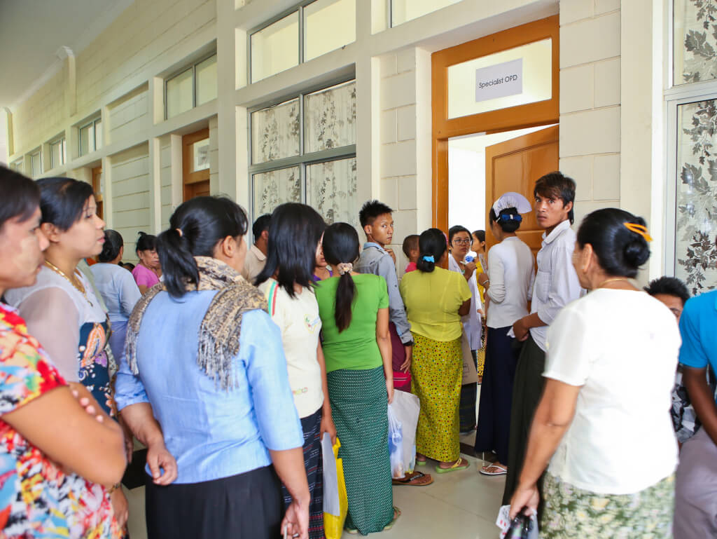 Medical and non-medical volunteers serve in Nay Pyi Taw, Myanmar. Pre screening of patient possibilities