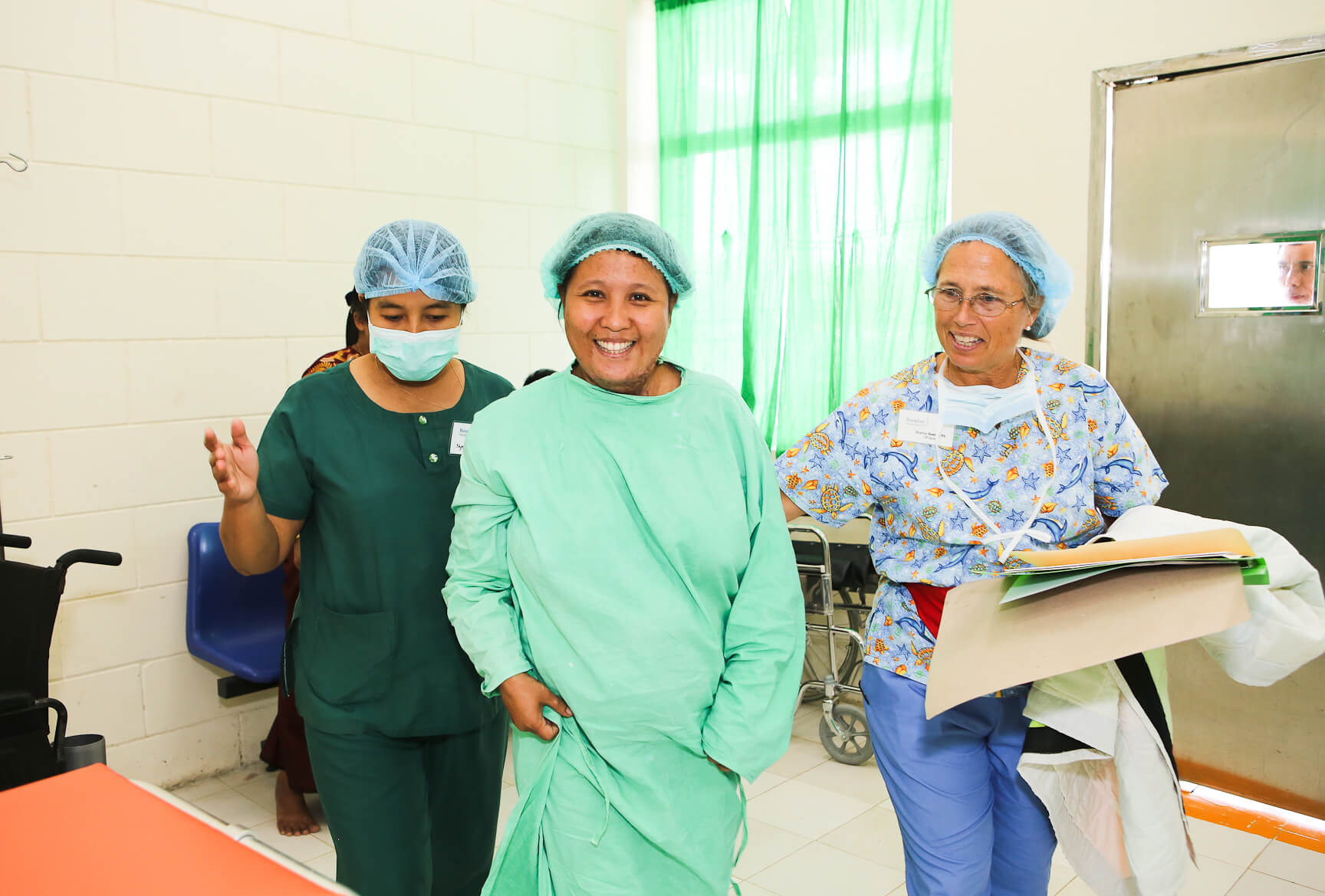 Surgeries begin with Rotaplast Volunteers at the Retired Service Personnel Hospital in Nay Pyi Taw, Myanmar.